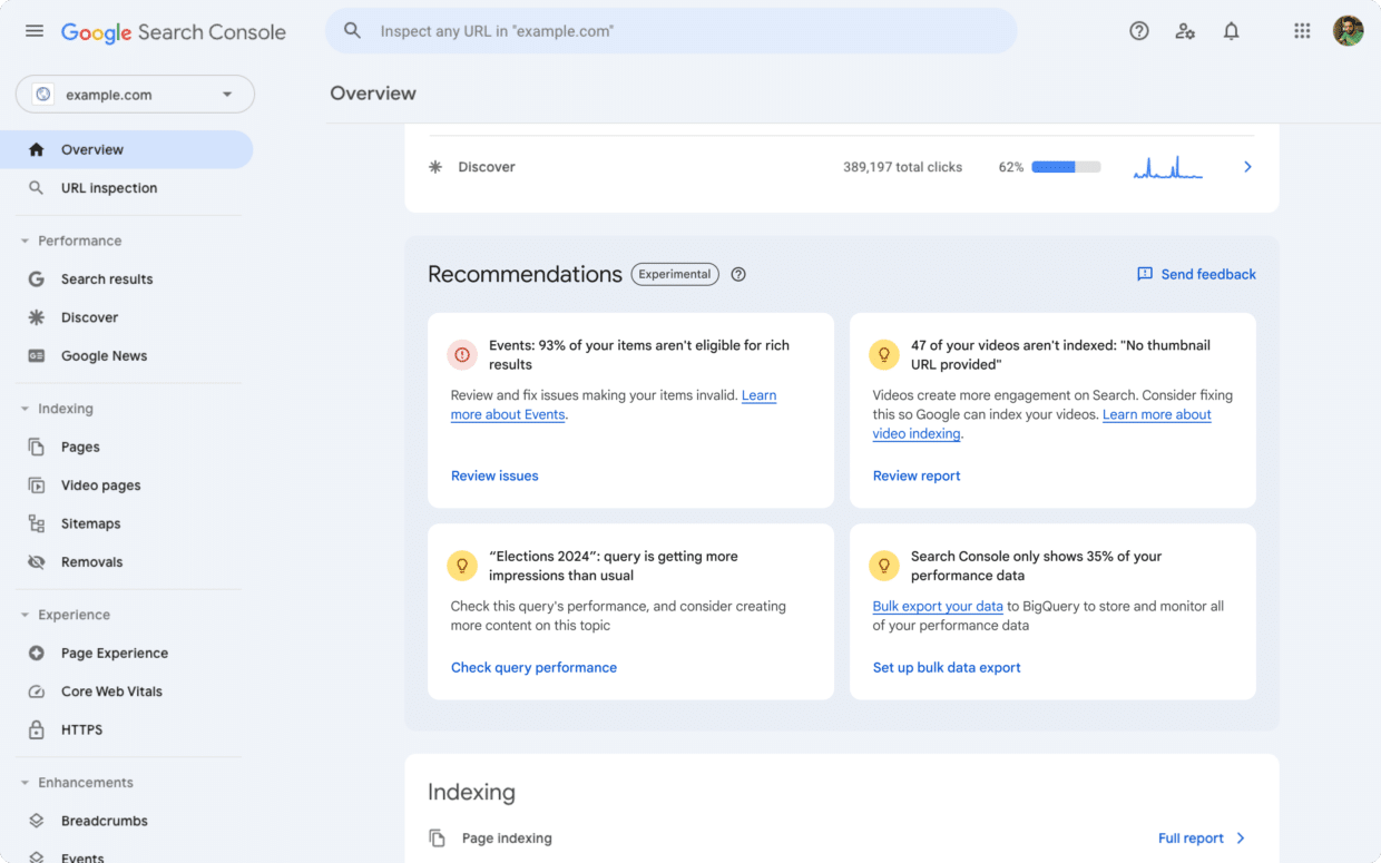 recomendaciones de optimización